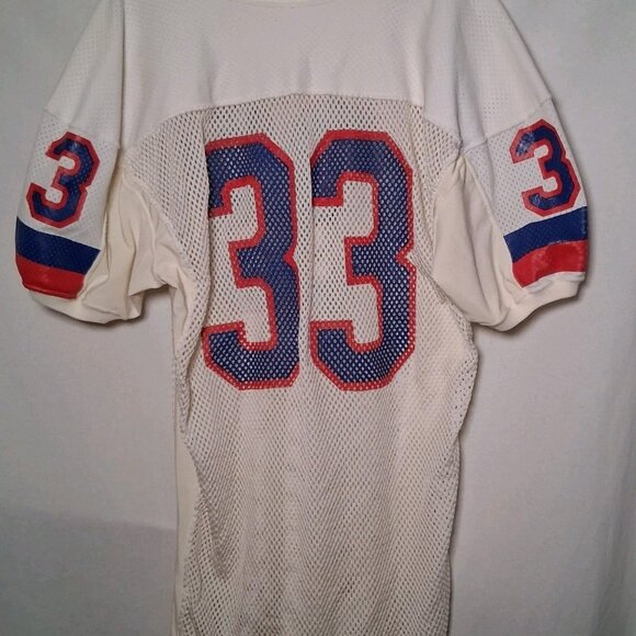 Vintage Rawlings Football Jersey Size 50 White Buffalo Bills New York Giants #33 - Picture 3 of 16